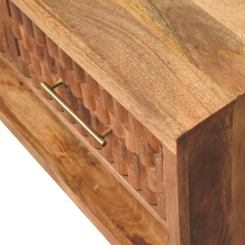 Artisan Furniture Arno Shoe Storage mango medienos batų spintelė, tikmedžio atspalvio