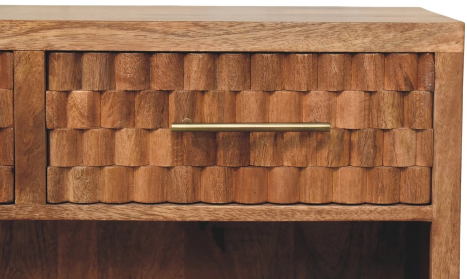 Artisan Furniture Arno Shoe Storage mango medienos batų spintelė, tikmedžio atspalvio