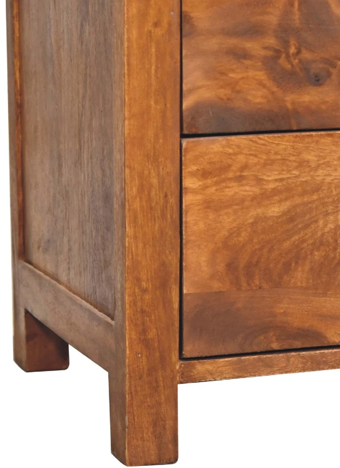 Artisan Furniture Aspen mango medienos naktinis staliukas, kaštono atspalvio