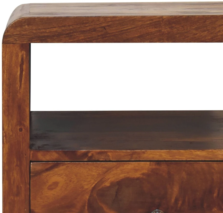 Artisan Furniture Aspen mango medienos naktinis staliukas, kaštono atspalvio