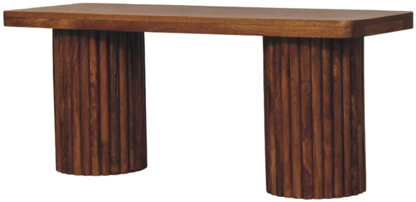 Artisan Furniture Astoria su reljefiniu fasadu mango medienos suoliukas