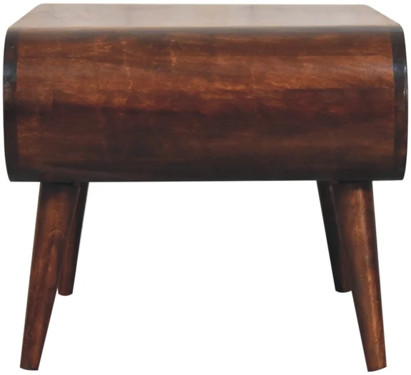 Artisan Furniture Atviras mango medienos kavos staliukas, Kalifornijos riešutmedžio atspalvio