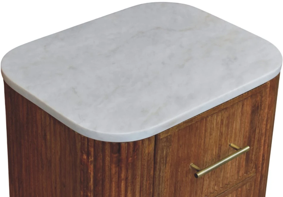 Artisan Furniture Aurora Marble naktinis staliukas su marmuro detale