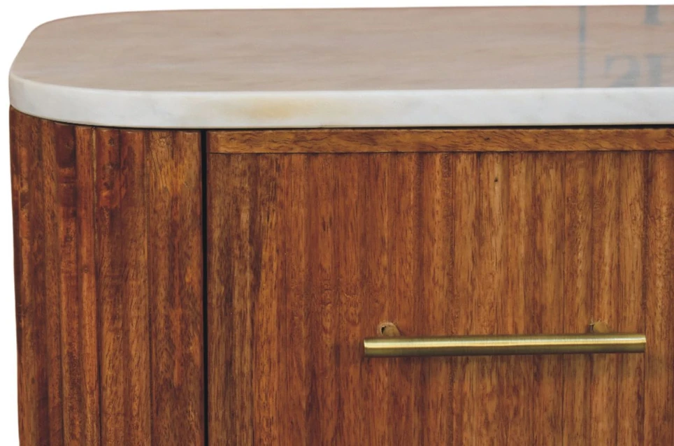 Artisan Furniture Aurora Marble naktinis staliukas su marmuro detale