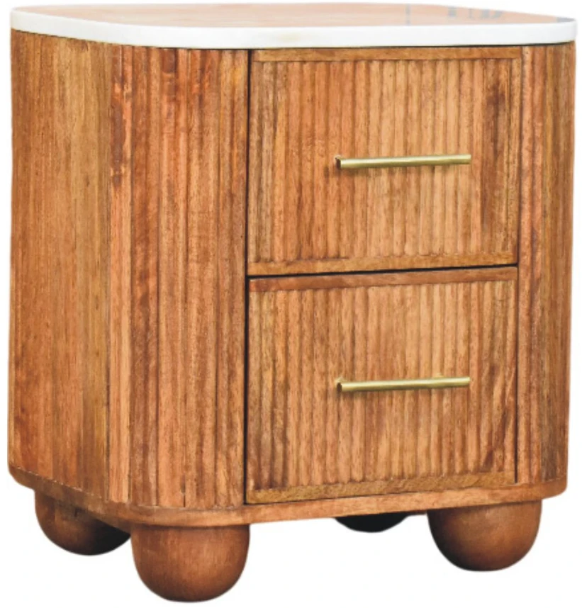 Artisan Furniture Aurora Marble naktinis staliukas su marmuro detale