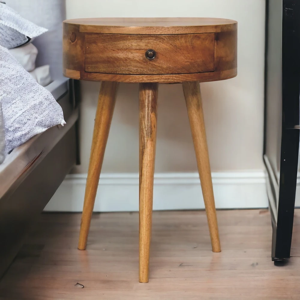 Artisan Furniture Ąžuolo atspalvio mini naktinis staliukas, 40 cm