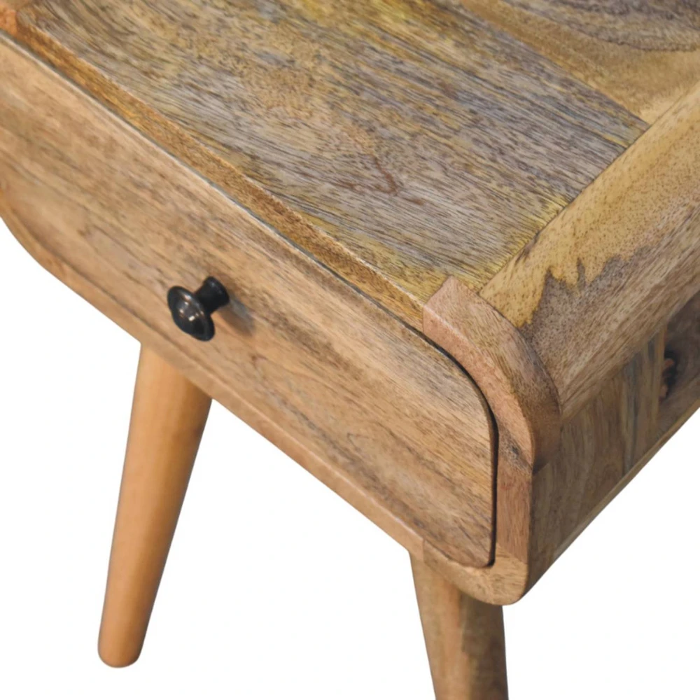 Artisan Furniture Ąžuolo atspalvio mini naktinis staliukas su 1 stalčiumi, 30 cm