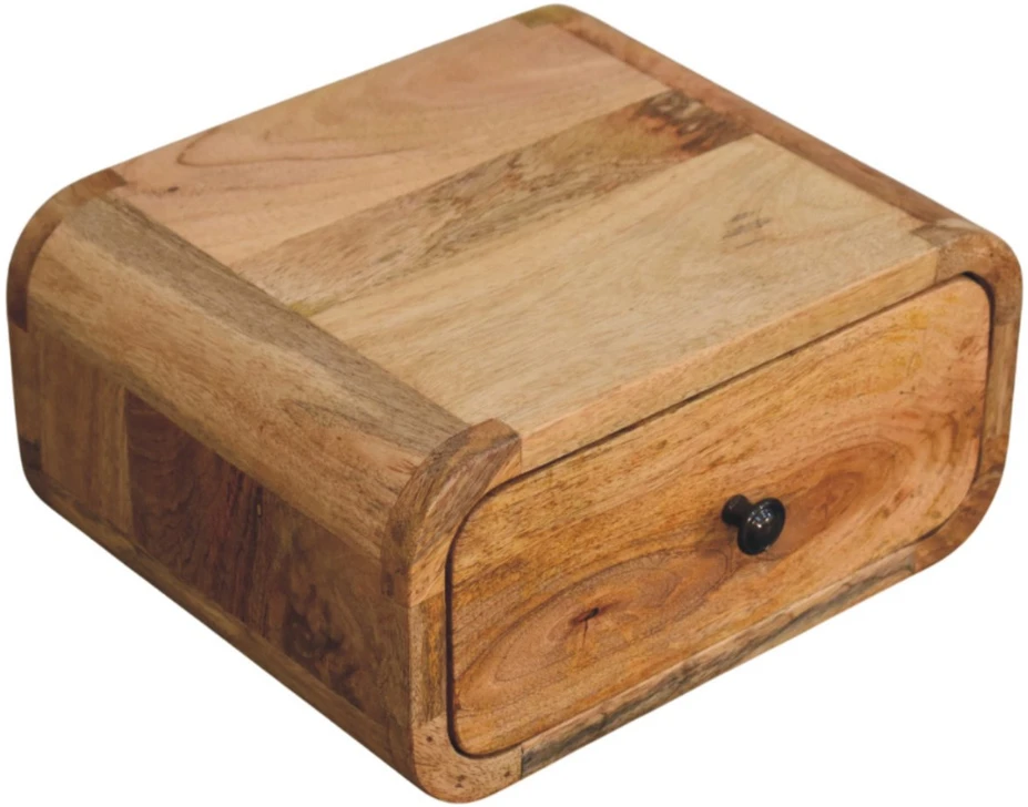 Artisan Furniture Ąžuolo atspalvio mini naktinis staliukas su 1 stalčiumi, 30 cm