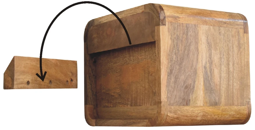 Artisan Furniture Ąžuolo atspalvio mini naktinis staliukas, 30 cm