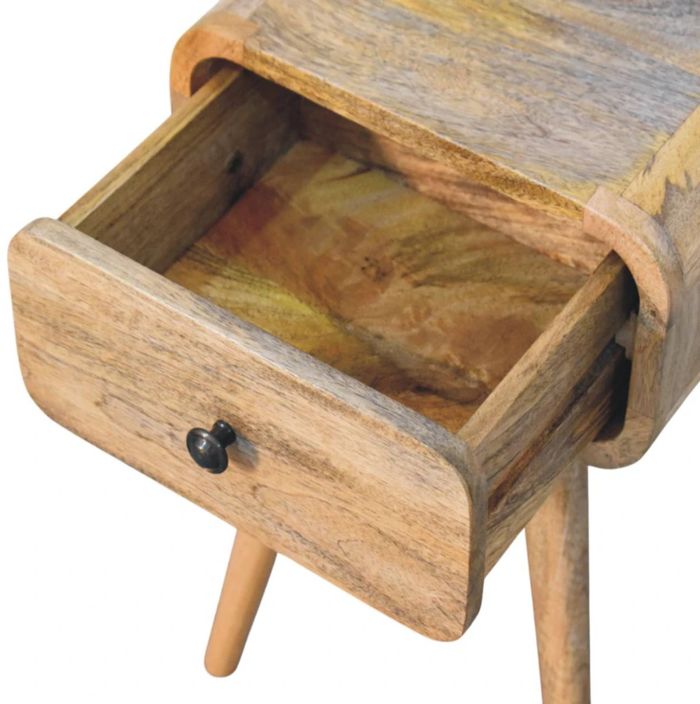 Artisan Furniture Ąžuolo atspalvio mini naktinis staliukas su 1 stalčiumi, 30 cm