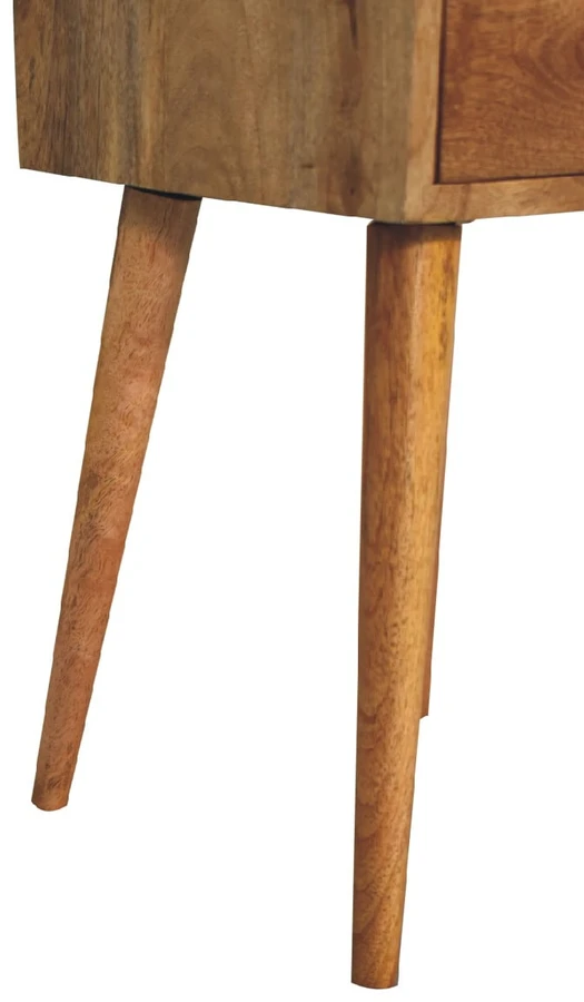 Artisan Furniture Ąžuolo atspalvio mini naktinis staliukas su 2 stalčiais