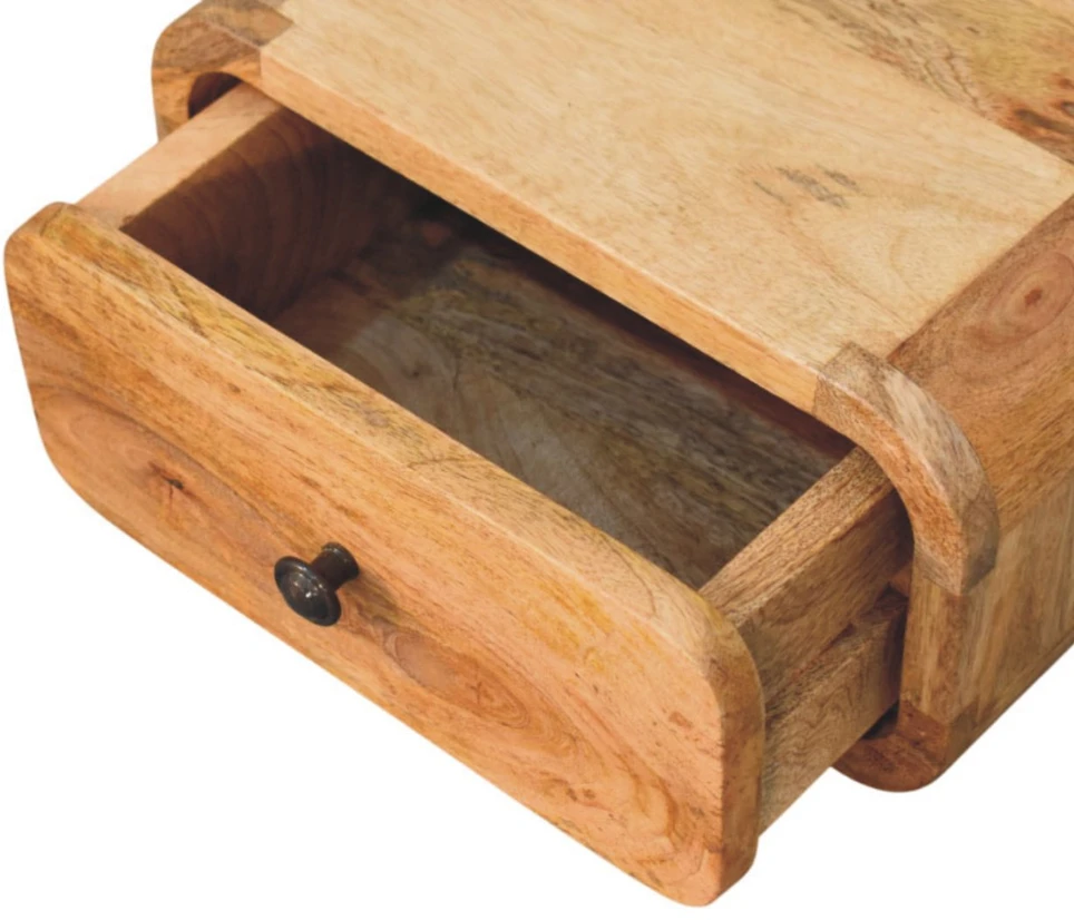 Artisan Furniture Ąžuolo atspalvio mini naktinis staliukas su 1 stalčiumi, 30 cm