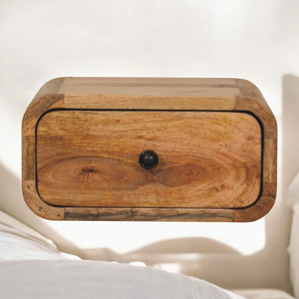 Artisan Furniture Ąžuolo atspalvio mini naktinis staliukas su 1 stalčiumi, 30 cm