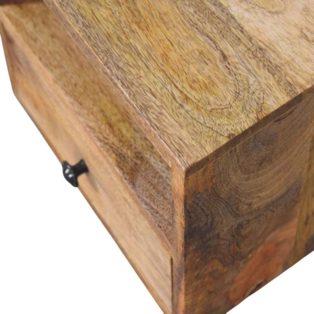 Artisan Furniture Ąžuolo atspalvio naktinis staliukas su 1 stalčiumi, 30 cm