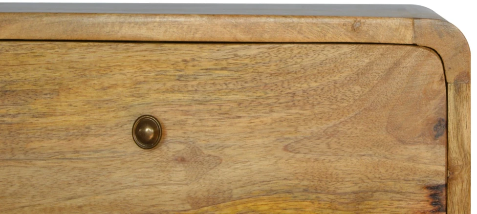 Artisan Furniture Ąžuolo atspalvio naktinis staliukas su 2 stalčiais