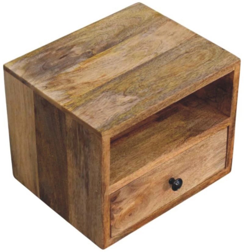 Artisan Furniture Ąžuolo atspalvio naktinis staliukas su 1 stalčiumi, 30 cm