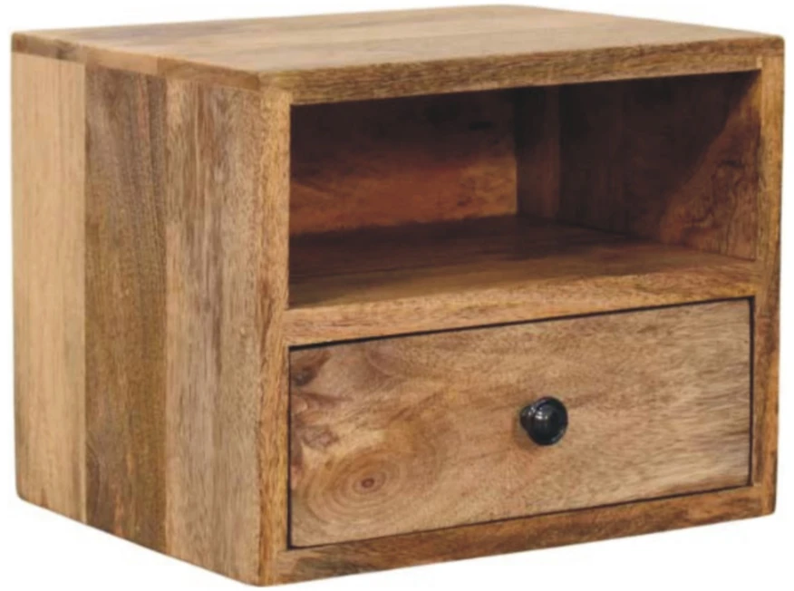 Artisan Furniture Ąžuolo atspalvio naktinis staliukas su 1 stalčiumi, 30 cm