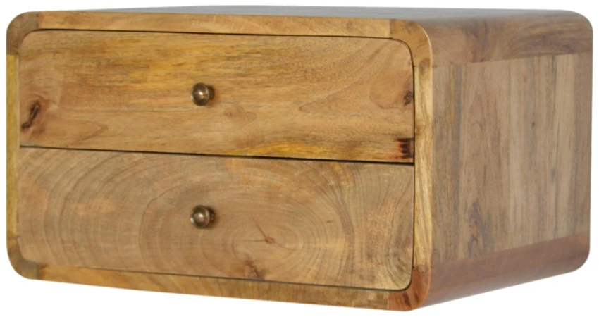 Artisan Furniture Ąžuolo atspalvio naktinis staliukas su 2 stalčiais