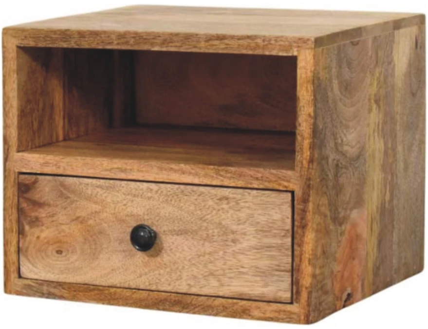 Artisan Furniture Ąžuolo atspalvio naktinis staliukas su 1 stalčiumi, 30 cm