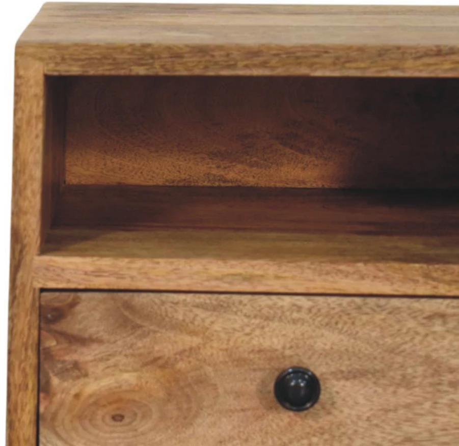 Artisan Furniture Ąžuolo atspalvio naktinis staliukas su 1 stalčiumi, 30 cm