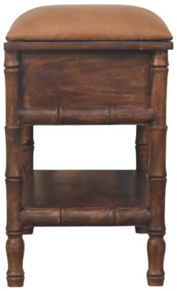 Artisan Furniture Bamboo Carved mango medienos daiktadėžė su raižytomis detalėmis