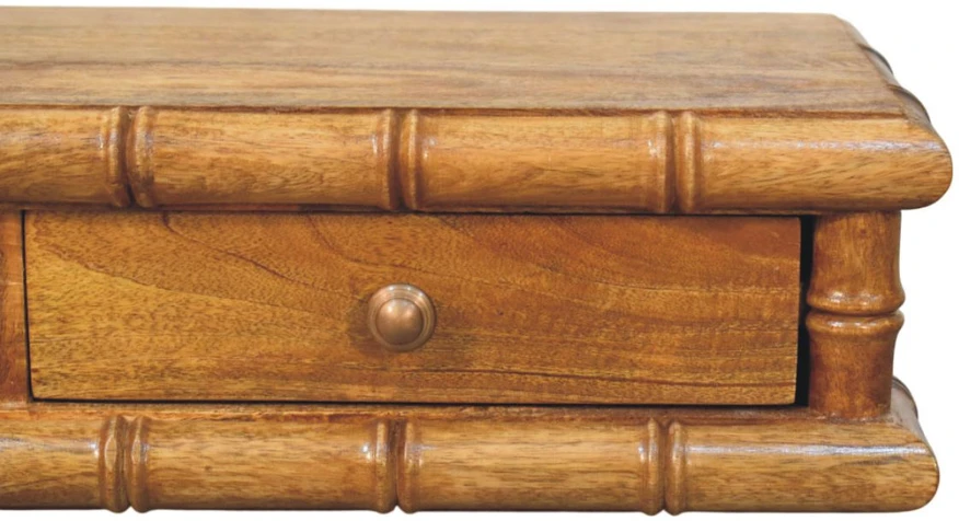 Artisan Furniture Bamboo prie sienos montuojamas mango medienos konsolinis staliukas