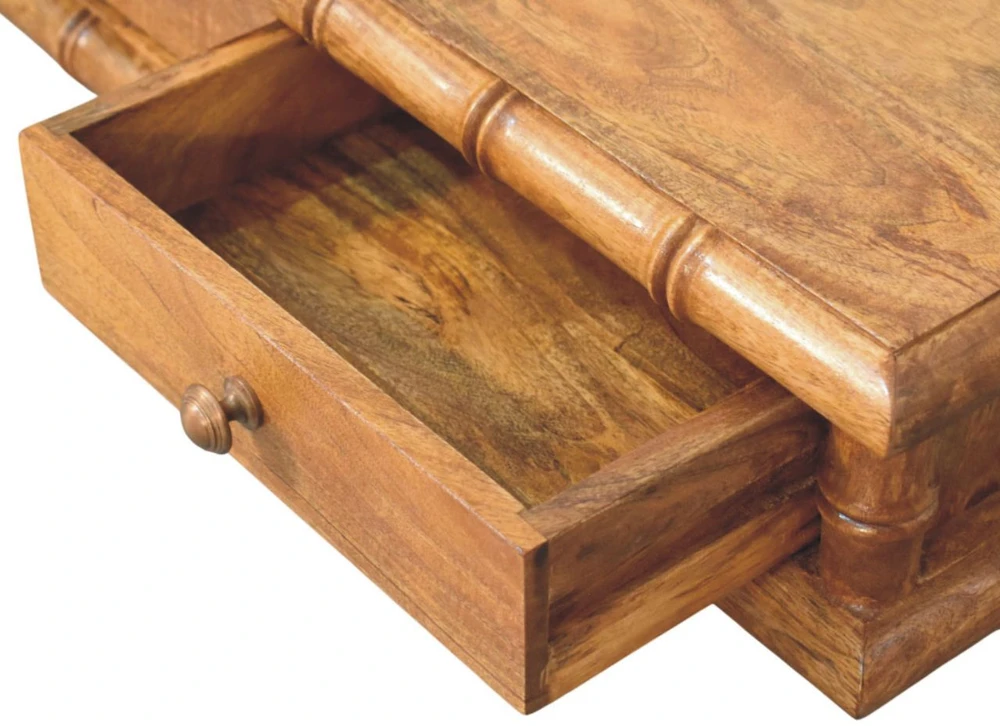 Artisan Furniture Bamboo prie sienos montuojamas mango medienos konsolinis staliukas