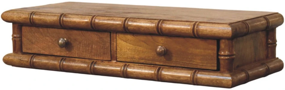 Artisan Furniture Bamboo prie sienos montuojamas mango medienos konsolinis staliukas