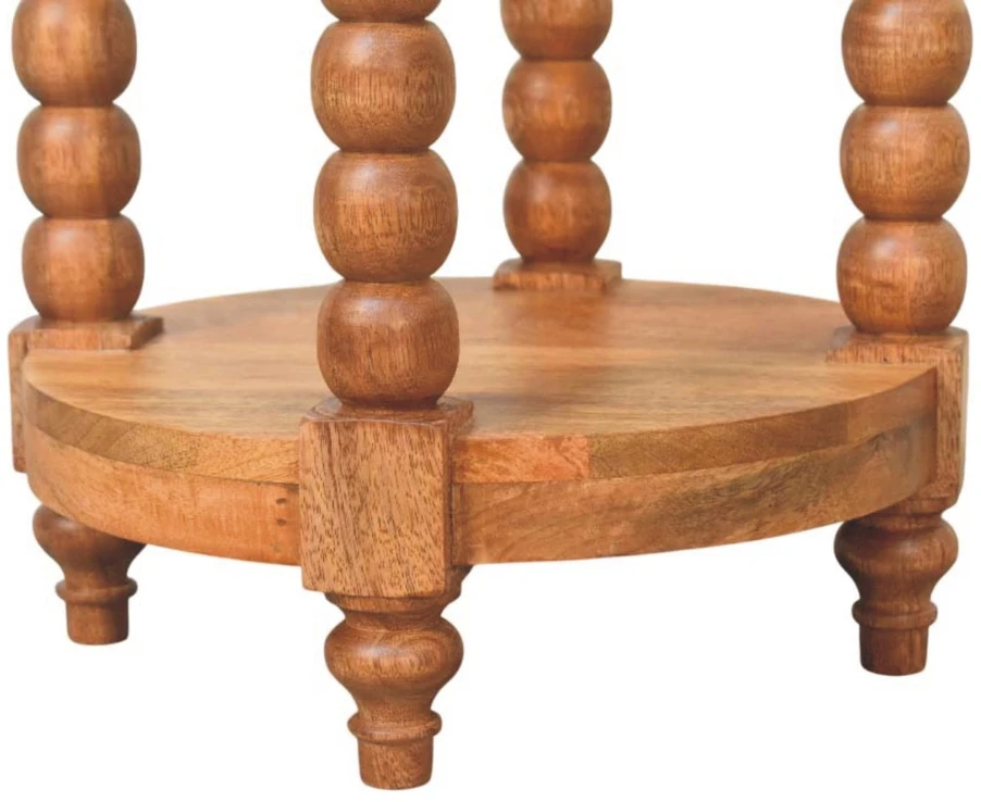 Artisan Furniture Barley Twist Round mango medienos šoninis staliukas