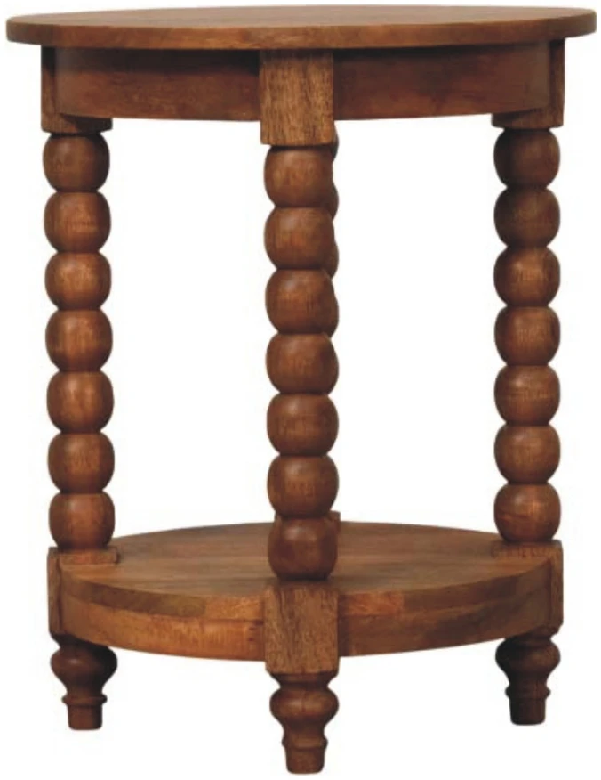 Artisan Furniture Barley Twist Round mango medienos šoninis staliukas