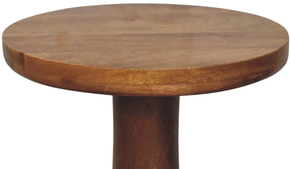 Artisan Furniture Base lenktų formų mango medienos šoninis staliukas