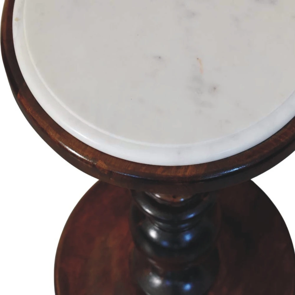 Artisan Furniture Bellmont šoninis staliukas su marmuriniu stalviršiu