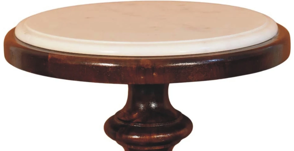 Artisan Furniture Bellmont šoninis staliukas su marmuriniu stalviršiu