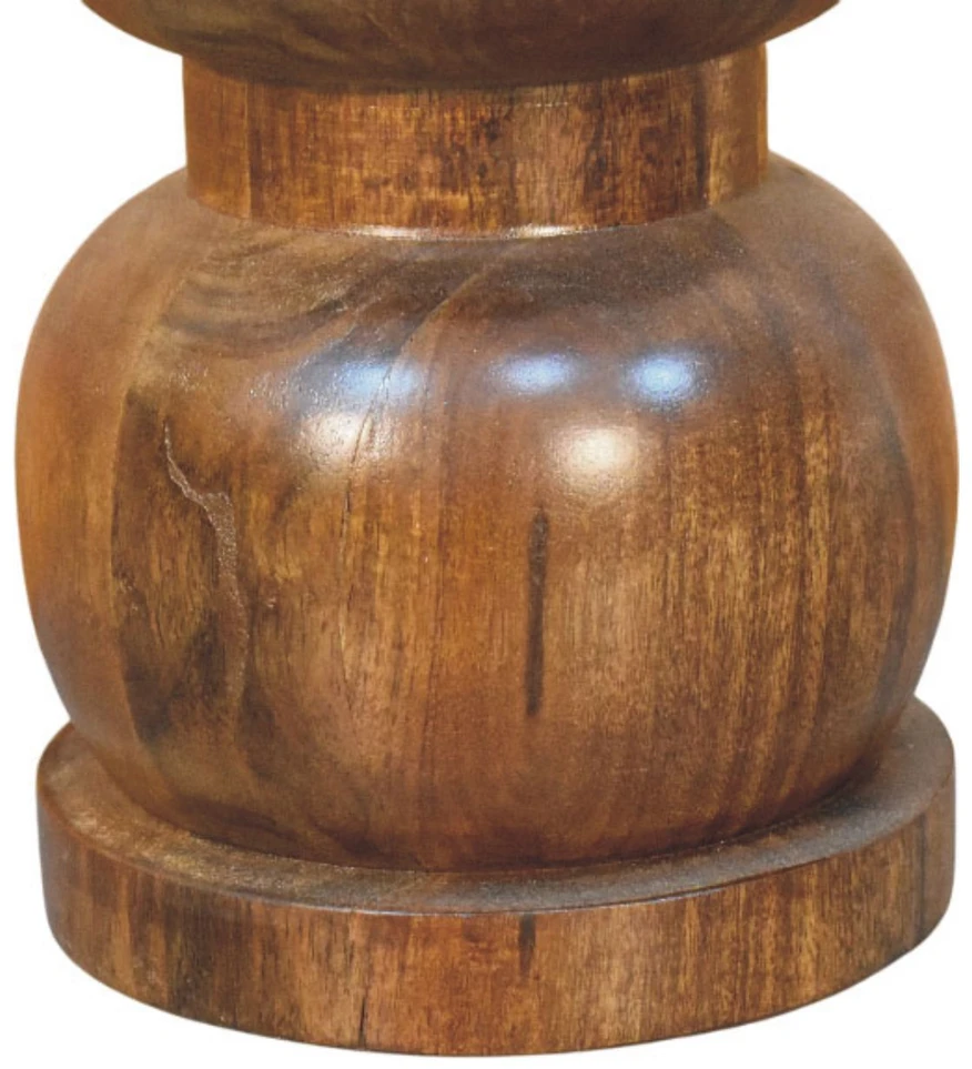 Artisan Furniture Bulla mango medienos šoninis staliukas su marmuro detale