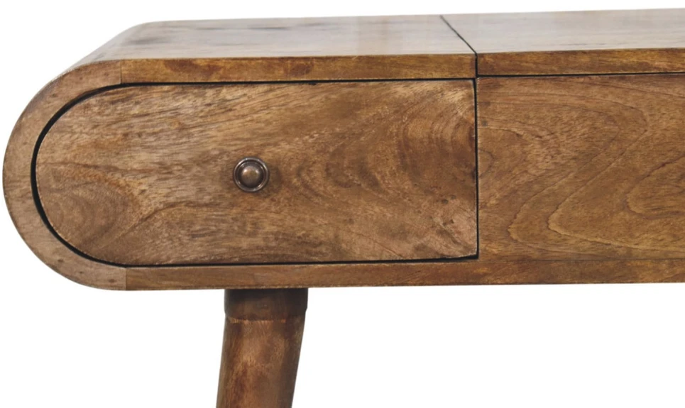 Artisan Furniture Contour Curve Dressing mango medienos kosmetinis staliukas
