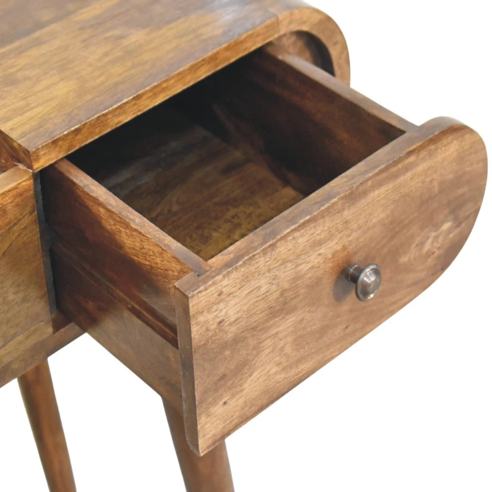 Artisan Furniture Contour Curve Dressing mango medienos kosmetinis staliukas