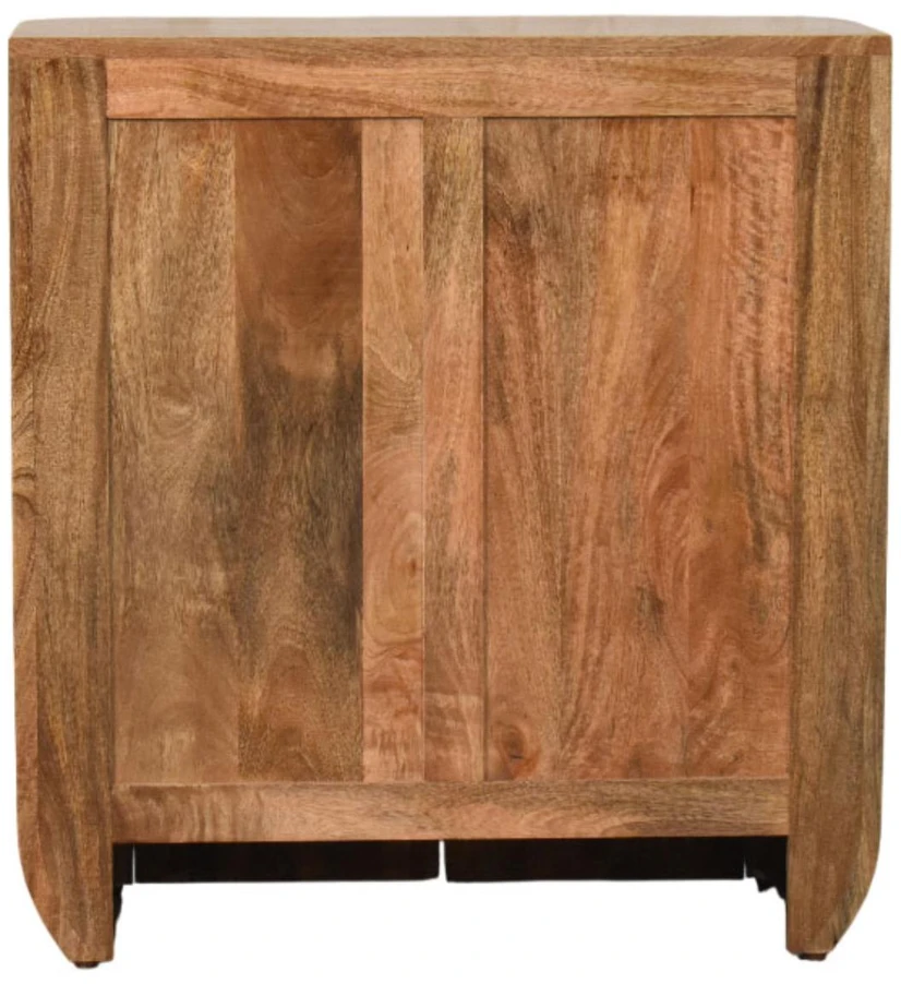 Artisan Furniture Curve su reljefiniu fasadu mango medienos spintelė