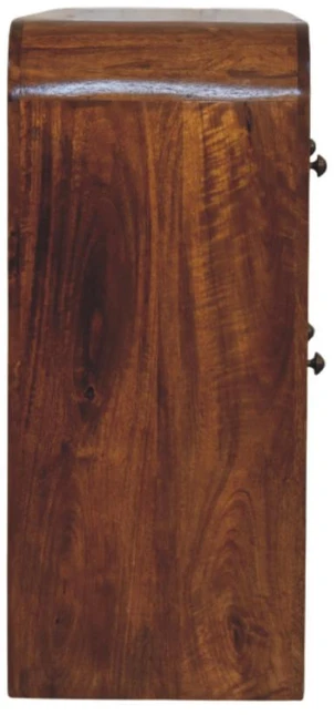 Artisan Furniture Darcy mango medienos komoda su 6 stalčiais, kaštono atspalvio