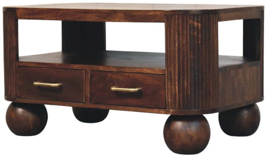 Artisan Furniture Kavos staliukas su rutulio formos kojelėmis