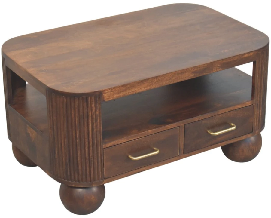 Artisan Furniture Kavos staliukas su rutulio formos kojelėmis