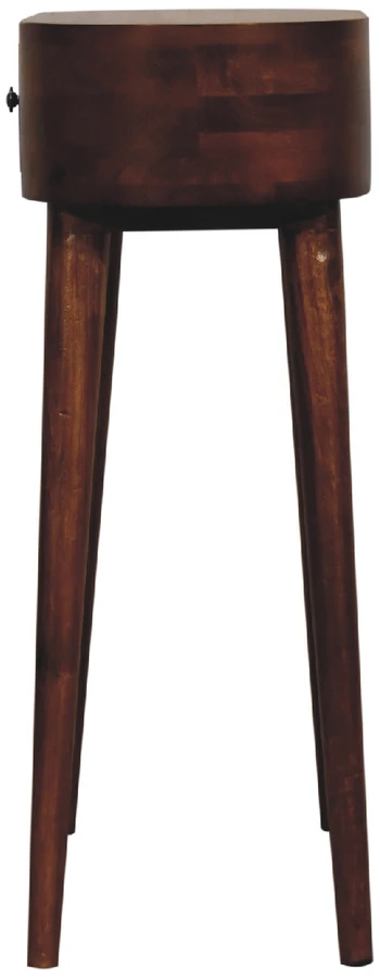 Artisan Furniture Kompaktiškas Albion mango medienos konsolinis staliukas su stalčiumi, kaštono atspalvio