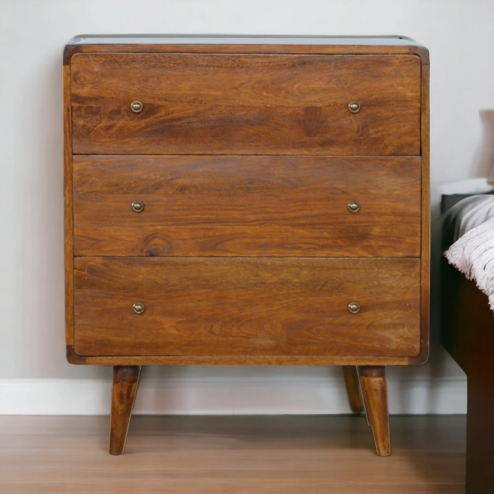 Artisan Furniture Lenkta Riešutmedžio komoda