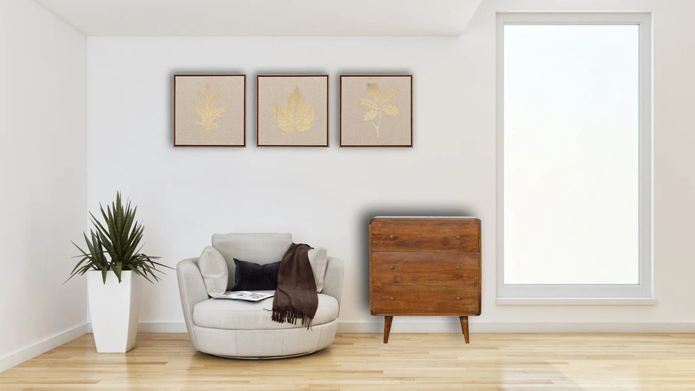Artisan Furniture Lenkta Riešutmedžio komoda