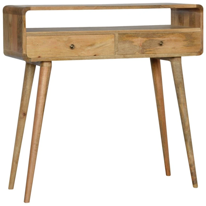 Artisan Furniture Lenktas Ąžuolo konsolinis staliukas