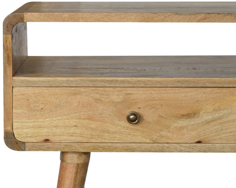 Artisan Furniture Lenktas Ąžuolo konsolinis staliukas