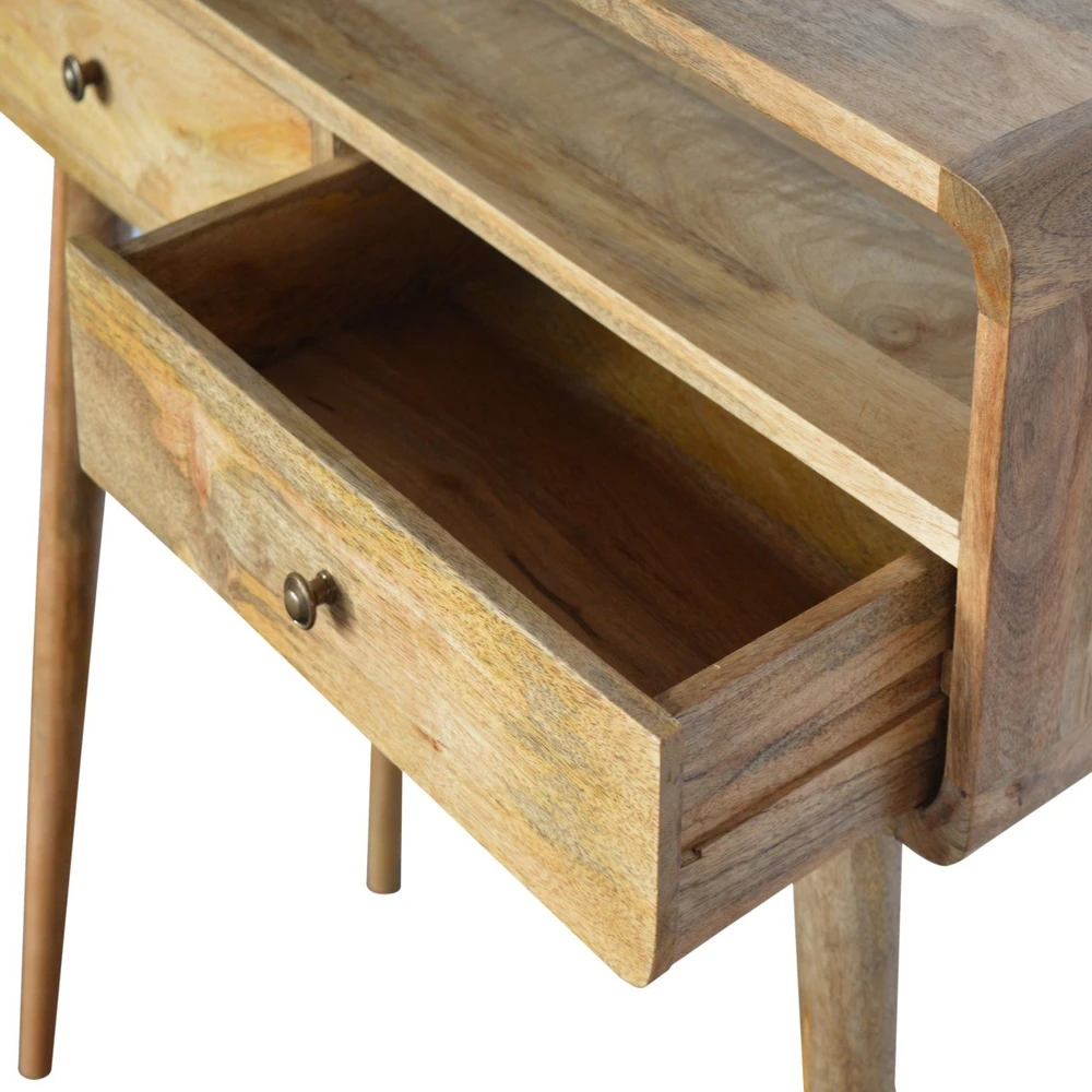 Artisan Furniture Lenktas Ąžuolo konsolinis staliukas