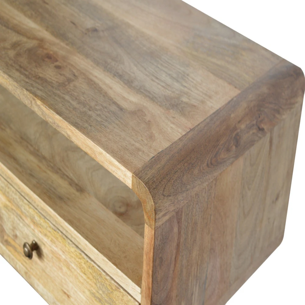 Artisan Furniture Lenktas Ąžuolo konsolinis staliukas