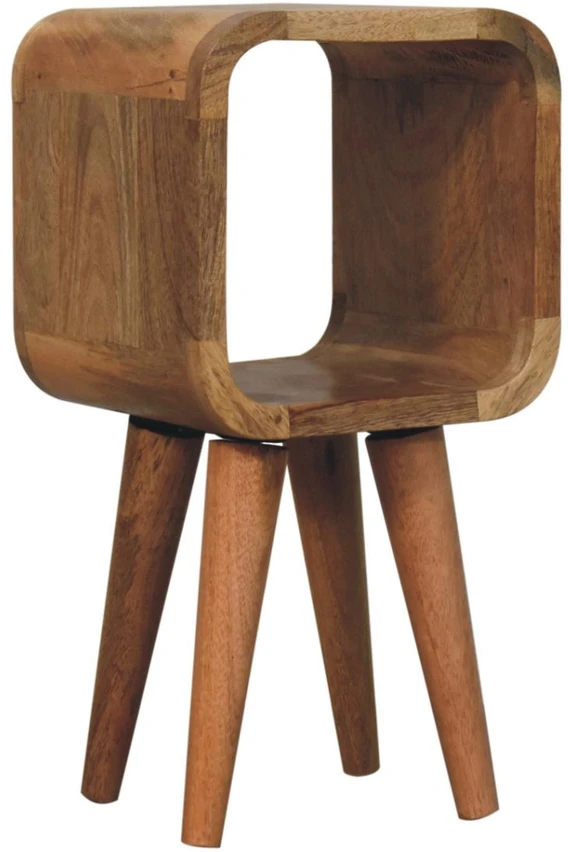 Artisan Furniture Lenktas Ąžuolo mini naktinis staliukas, 20 cm