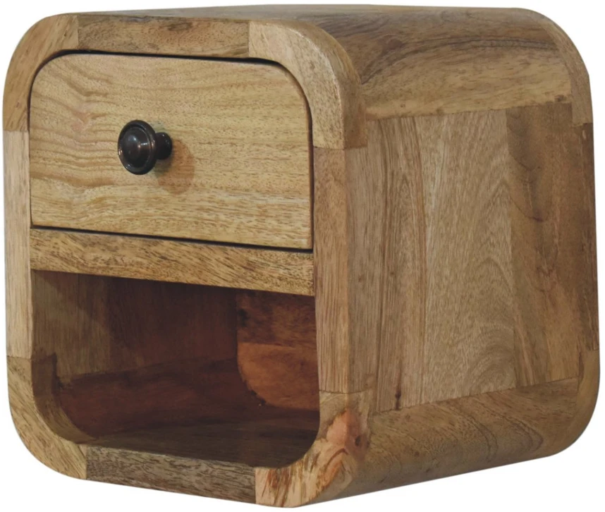 Artisan Furniture Lenktas Ąžuolo mini naktinis staliukas, 20 cm