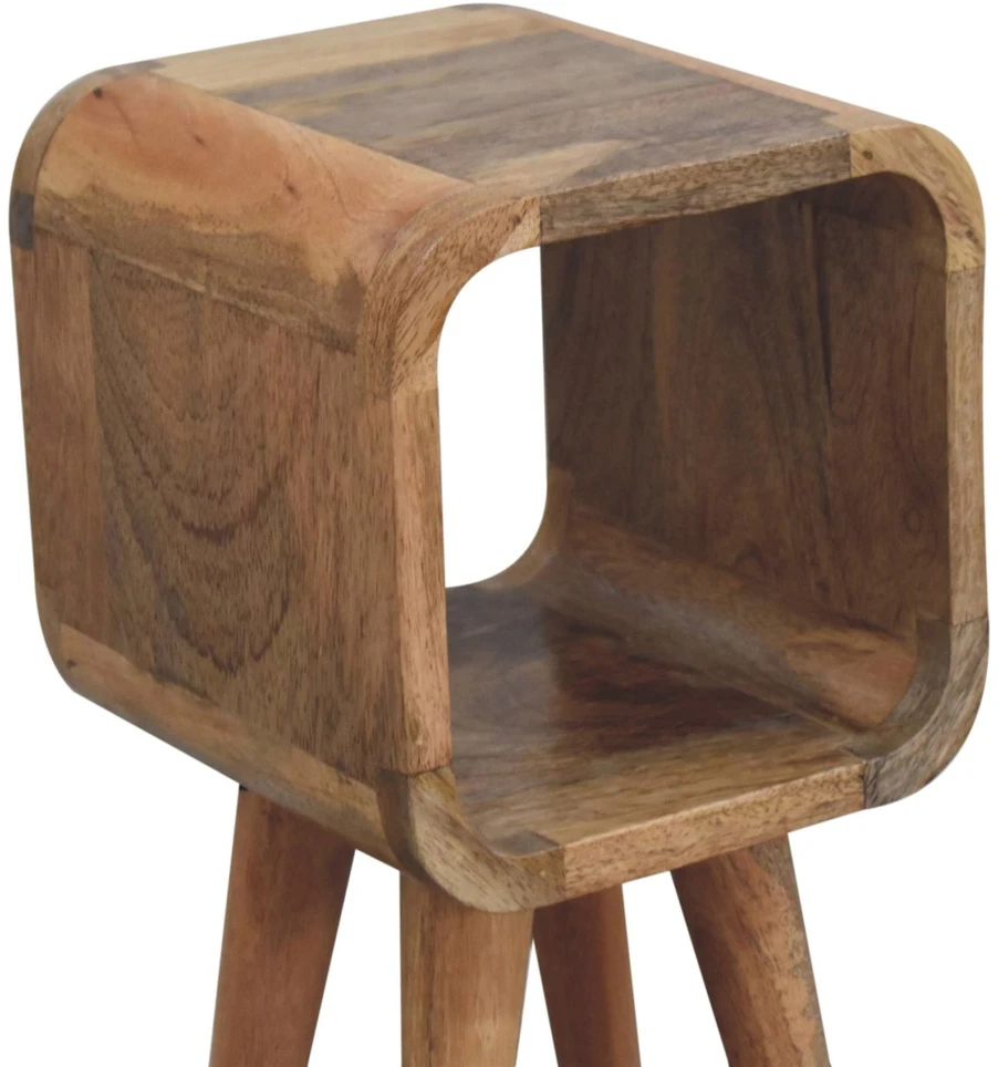 Artisan Furniture Lenktas Ąžuolo mini naktinis staliukas, 20 cm